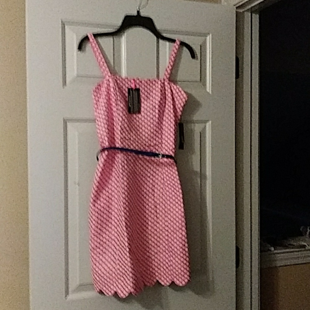 Dress Peach & White